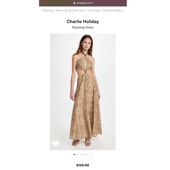 Shopbop Dress- Animal Print Maxi - Picture 2 of 4